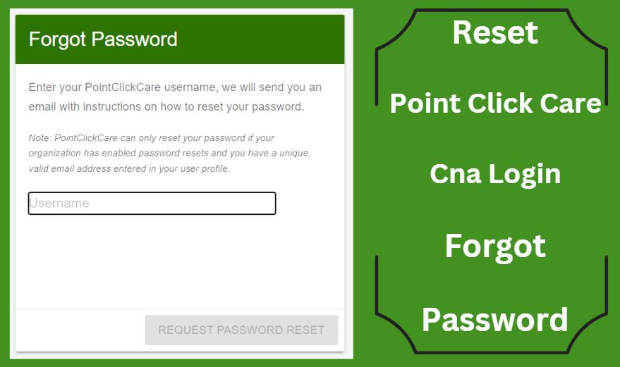PointClickCare Forgot Password